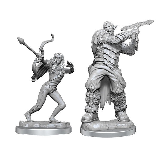 Critical Role Unpainted Miniatures - Ashari Stoneguard and Ashari Skydancer