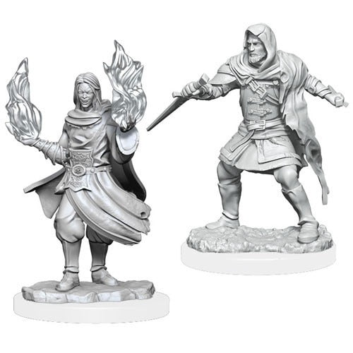 Critical Role Unpainted Miniatures - Hollow One Rogue and Sorcerer (90380)