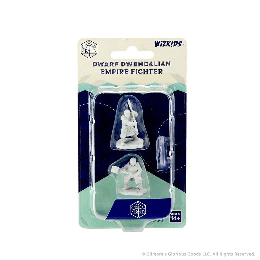 Critical Role Unpainted Miniatures - Dwarf Dwendalian Empire Fighter (90383)