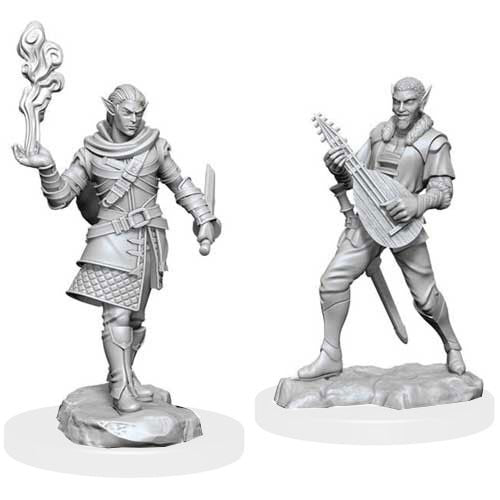 Critical Role Unpainted Miniatures - Pallid Elf Rogue and Bard (90381)