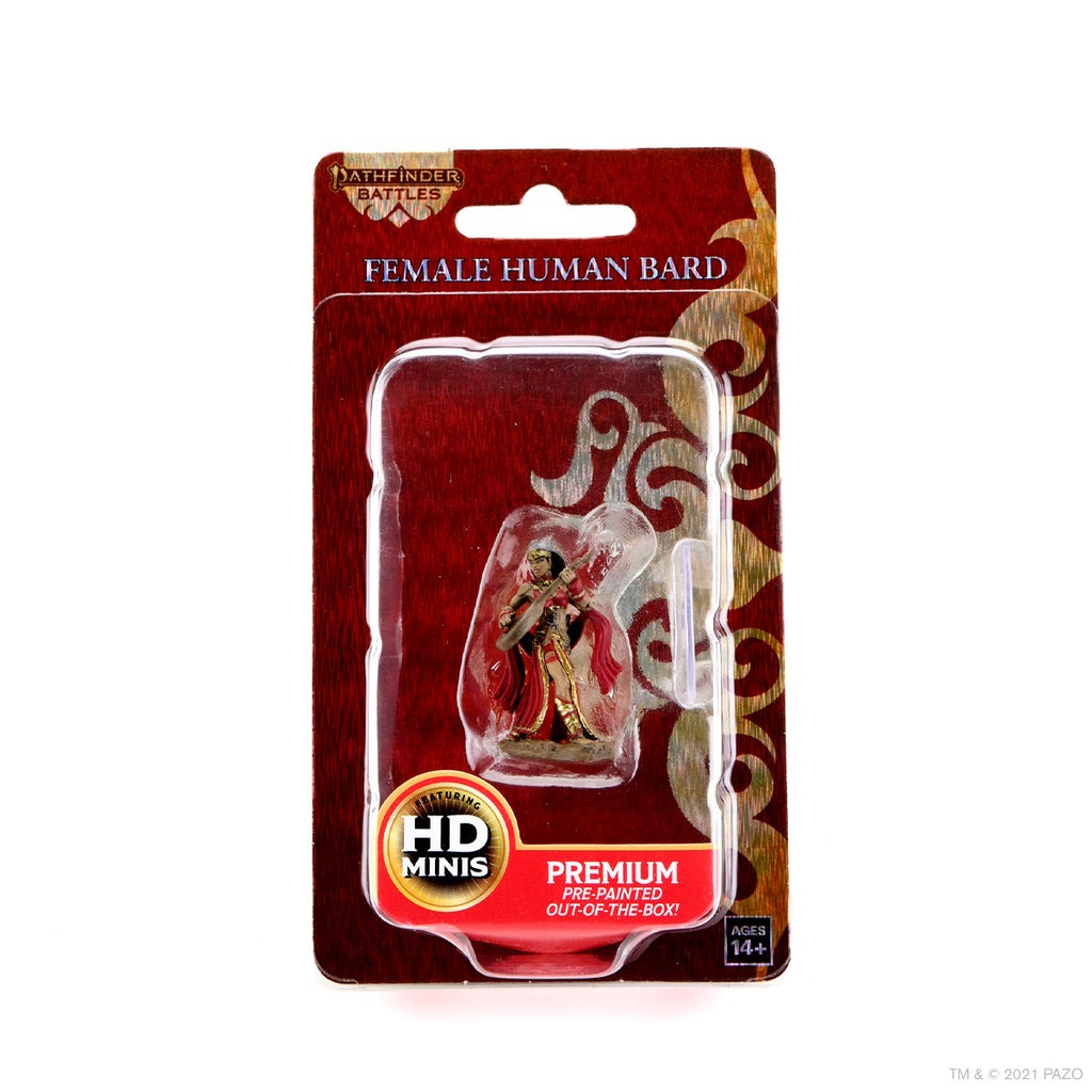 Pathfinder Premium Miniature - Female Human Bard (77518)