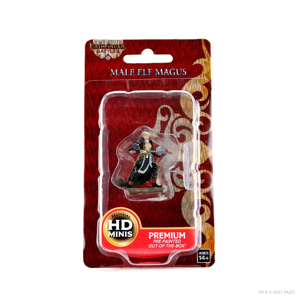 Pathfinder Premium Miniature - Male Elf Magus (77517)