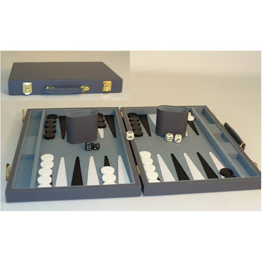 Backgammon Gray Vynil 15" Set