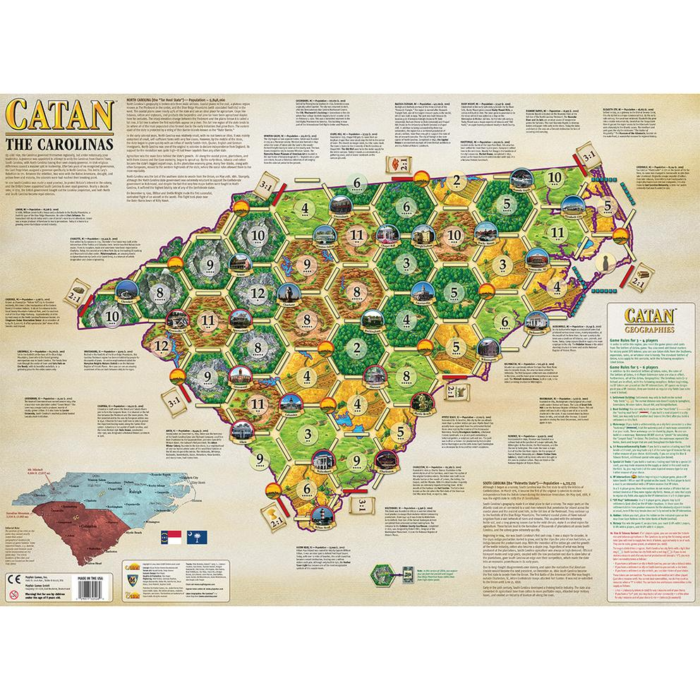 Catan Geographies - The Carolinas