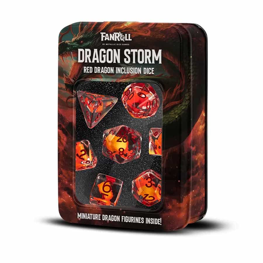 Fanroll RPG Dice Set - Dragon Storm: Red Dragon