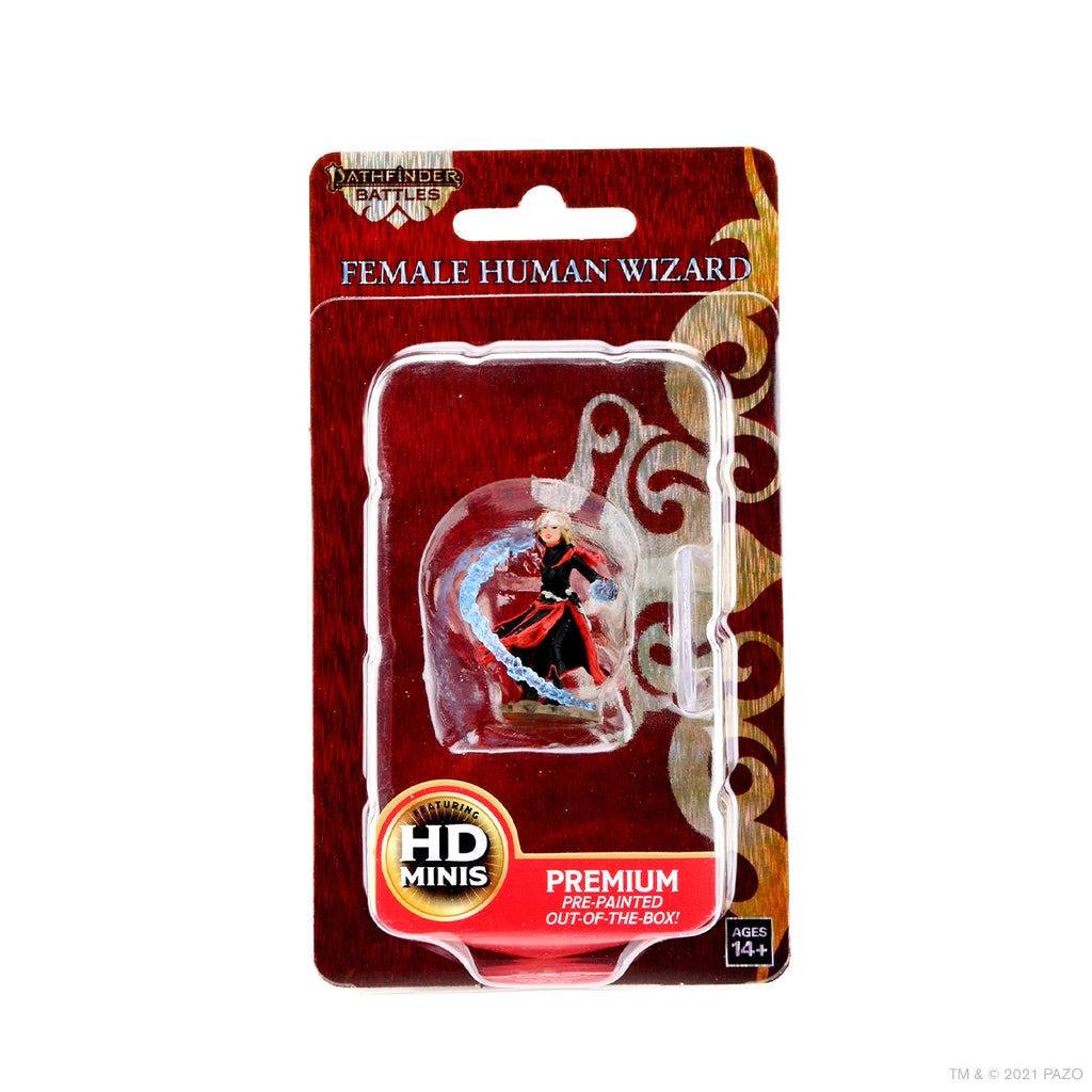 Pathfinder Premium Miniature - Female Human Wizard (77513)