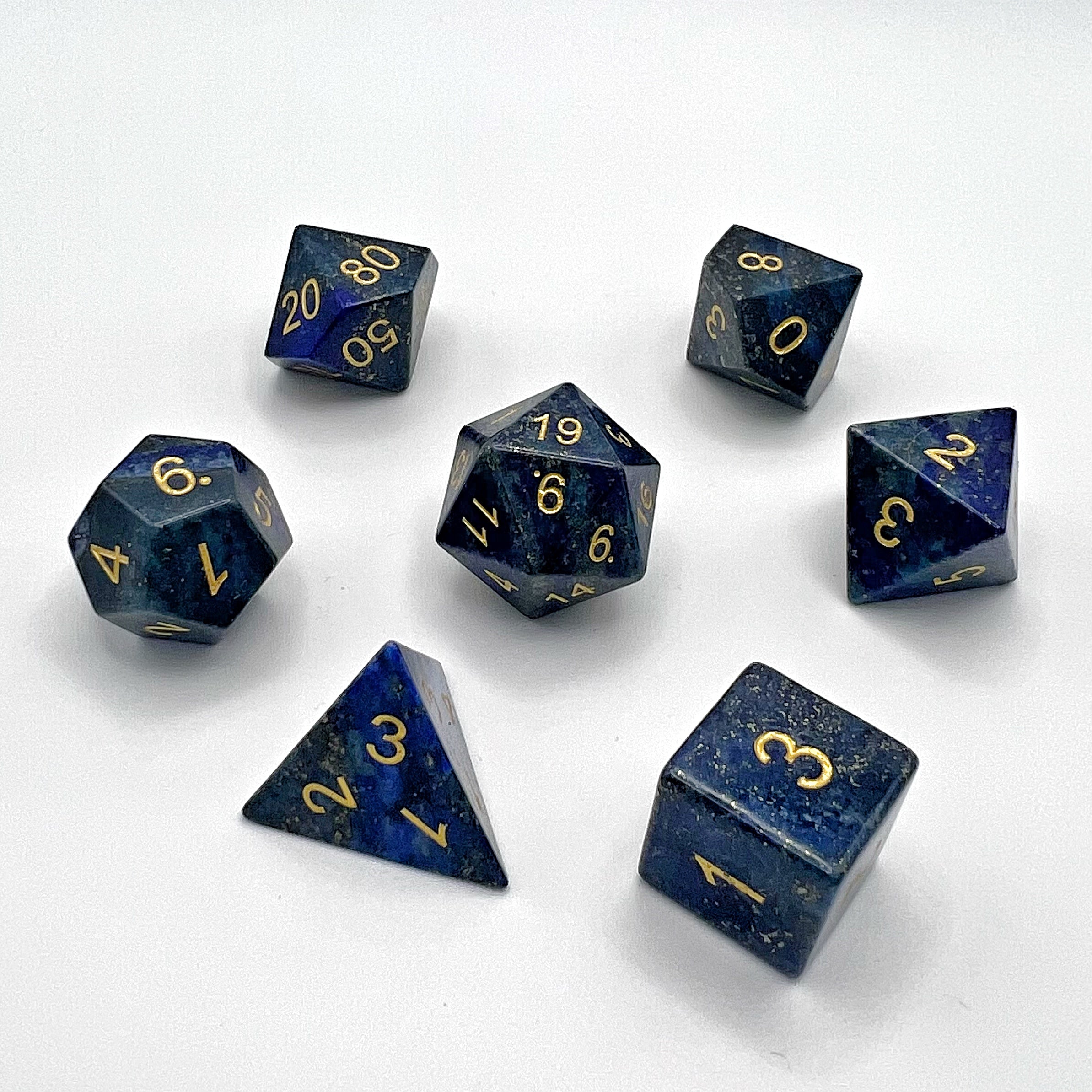 Stone Dice Set - Natural Lazurite
