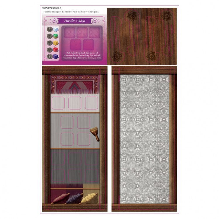 Tabriz - Promo Punchboard 1: Bonus Tile/Dice Pool Board