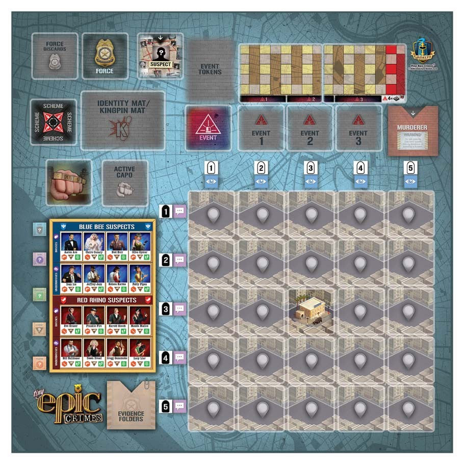 Tiny Epic Crimes - Game Mat